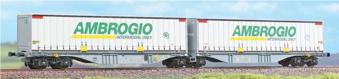 Articulated Container car type Sggmrss 90 of Ambrogio loaded  with containers<br /><a href='images/pictures/ACME/acme40264.jpg' target='_blank'>Full size image</a>